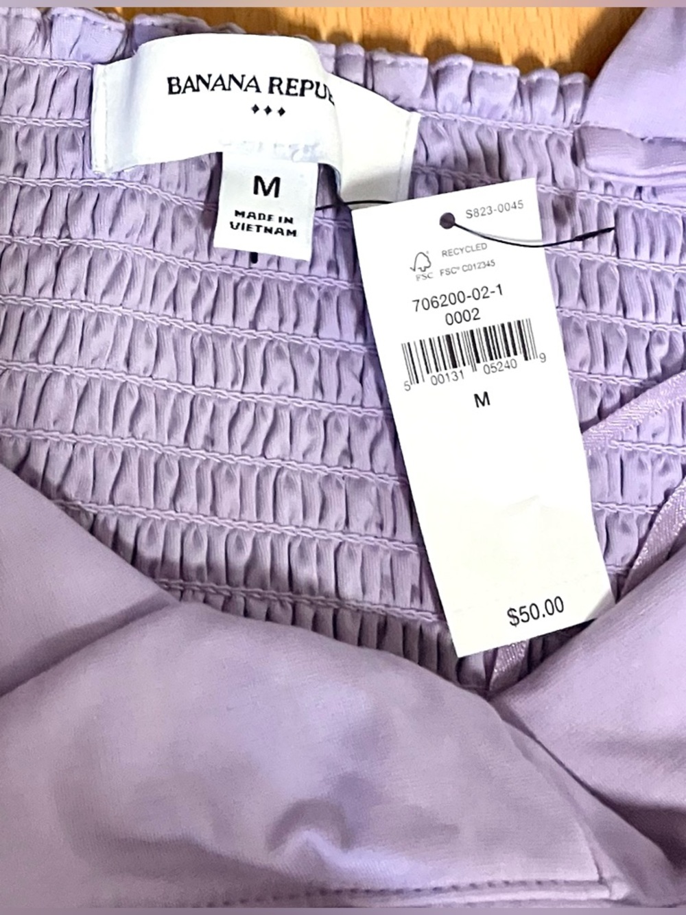 KNOTTED ONE-SHOULDER CROPPED BUSTIER- Lavender Orchid: M (fits as L) - Picture 7 of 7